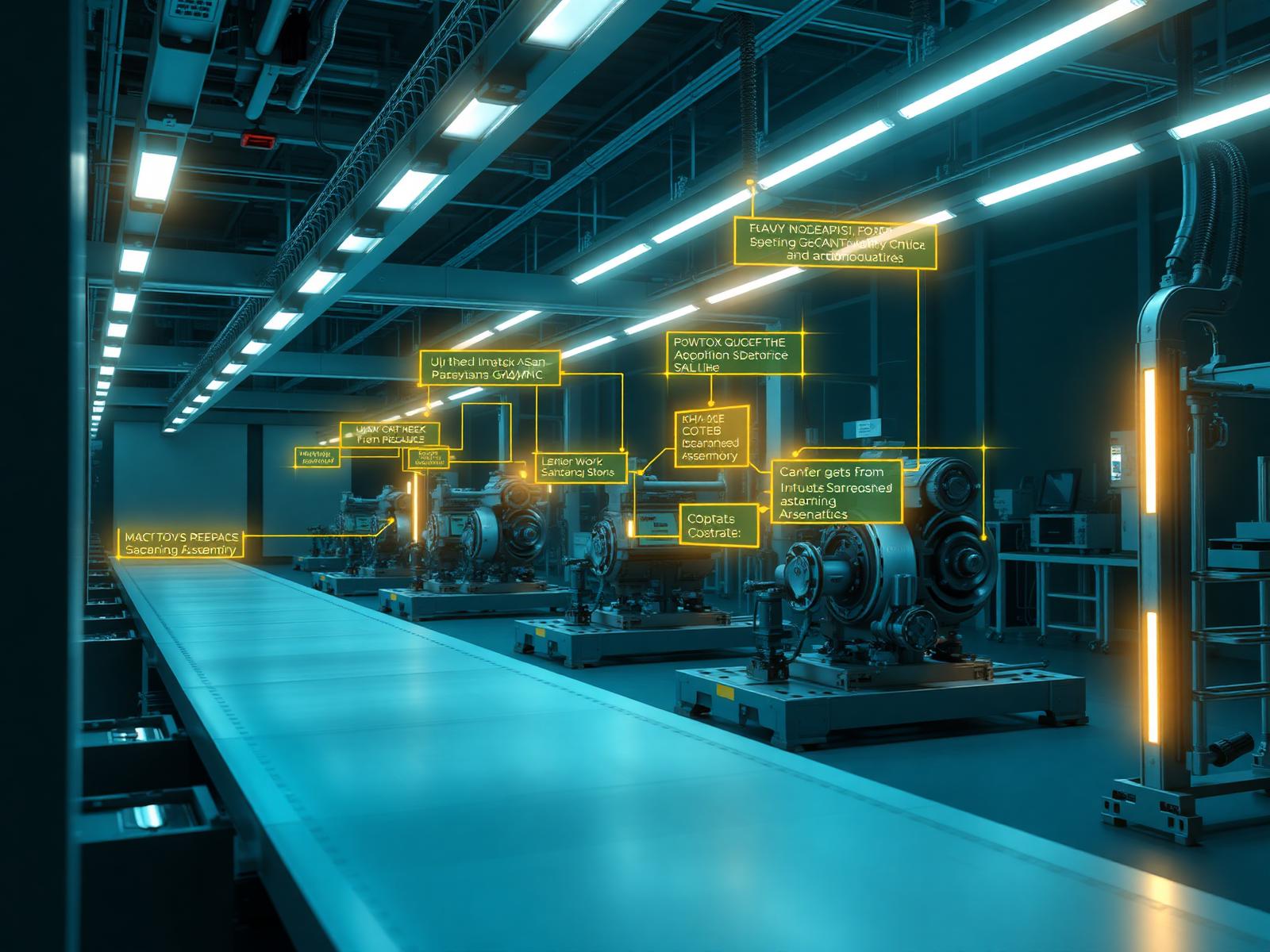 Photoreal 3D scene of a manufacturing work standard